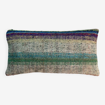 Vintage turkish kilim cushion cover , 30 x 60 cm