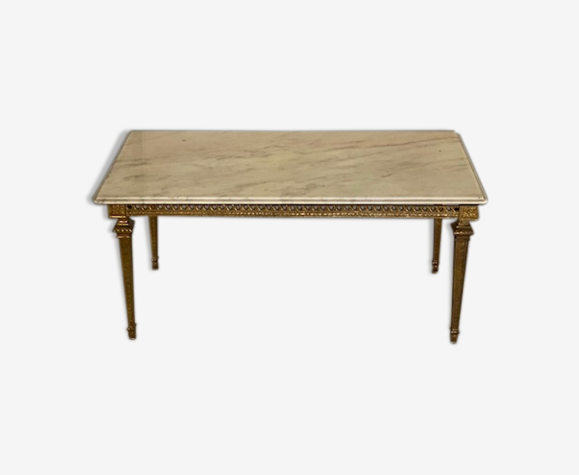 Table basse marbre et bronze | Selency