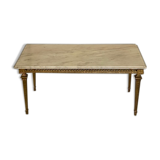 Marble and bronze coffee table