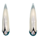 Pair bobbin sconces in sandblasted glass and chromed metal