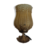 Lampe à poser en verre ambré