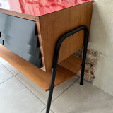 Vinyl storage furniture Manufrance from the 1960s