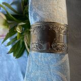 Large napkin ring in antique silver metal