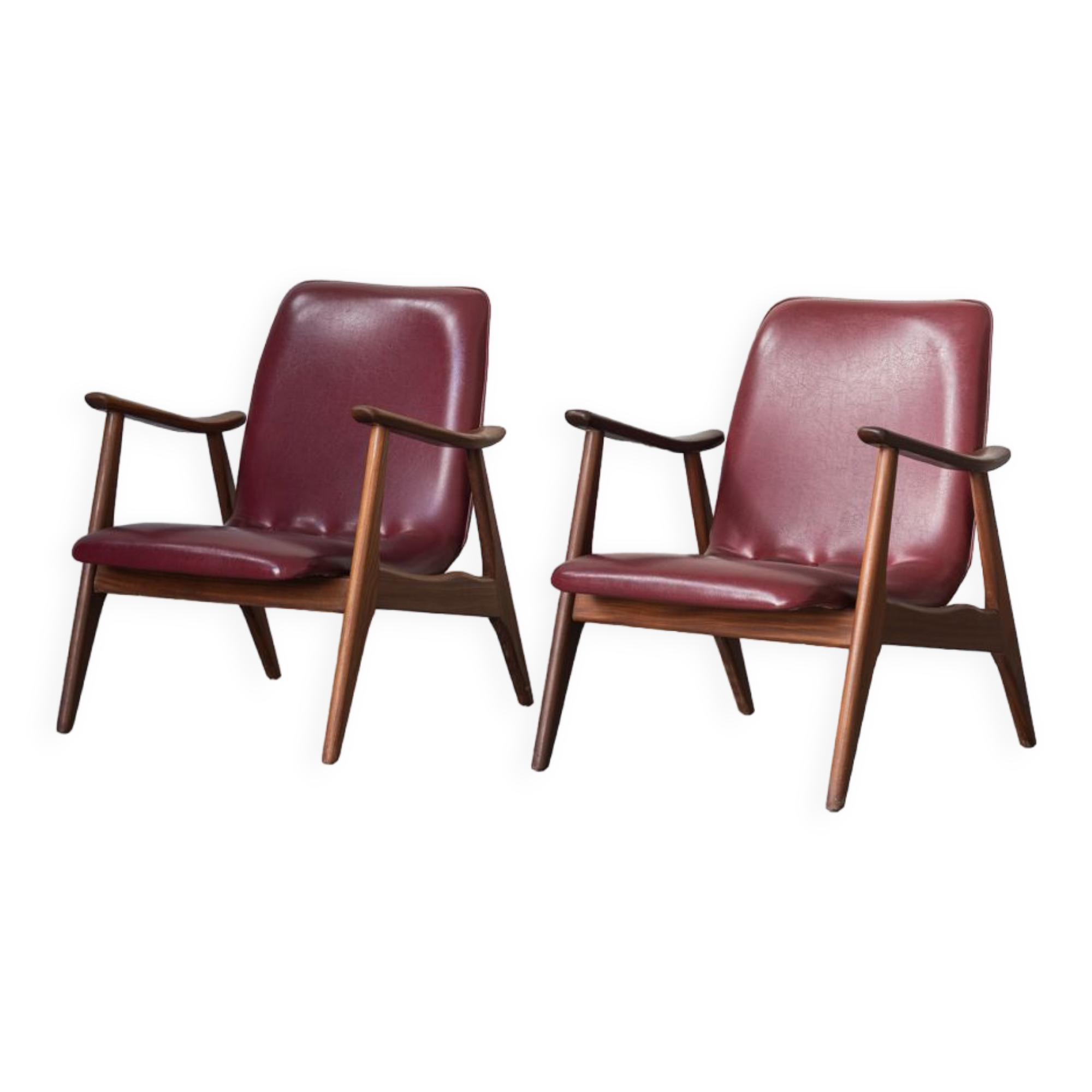 Set easy chairs by louis van teeffelen for wébé, dutch design, 1960s