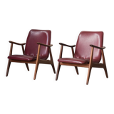 Set easy chairs by louis van teeffelen for wébé, dutch design, 1960s