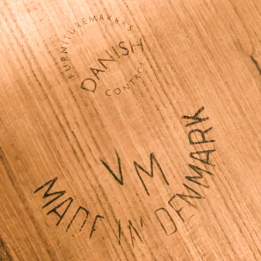 Vintage "Elevator" teak table Designed by Kai Kristiansen for VMMobler. Denmark, 1960s