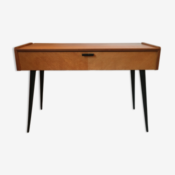 1950s console in oak veneer