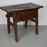 Antique Spanish Rustic Chestnut Side Table/Console, 18th Century