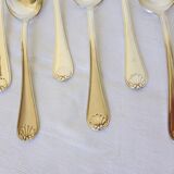 6 silver-plated soup spoons hallmarked by Liberty silversmith, shell motif 2106252