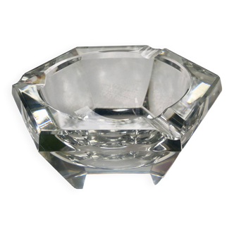 Solid crystal ashtray