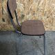 Old chair kitchen formica imitat° wood + feet compass metal chrome vintage