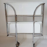 Folding serving table