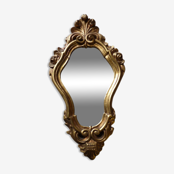 Old golden mirror style "baroque" 25x45cm