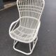Fauteuil en osier blanc