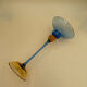Yellow and blue glass candle holder