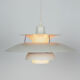PH5 white hanging lamp by Poul Henningsen for Louis Poulsen