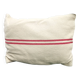 Coussin en chanvre à rayures rouges