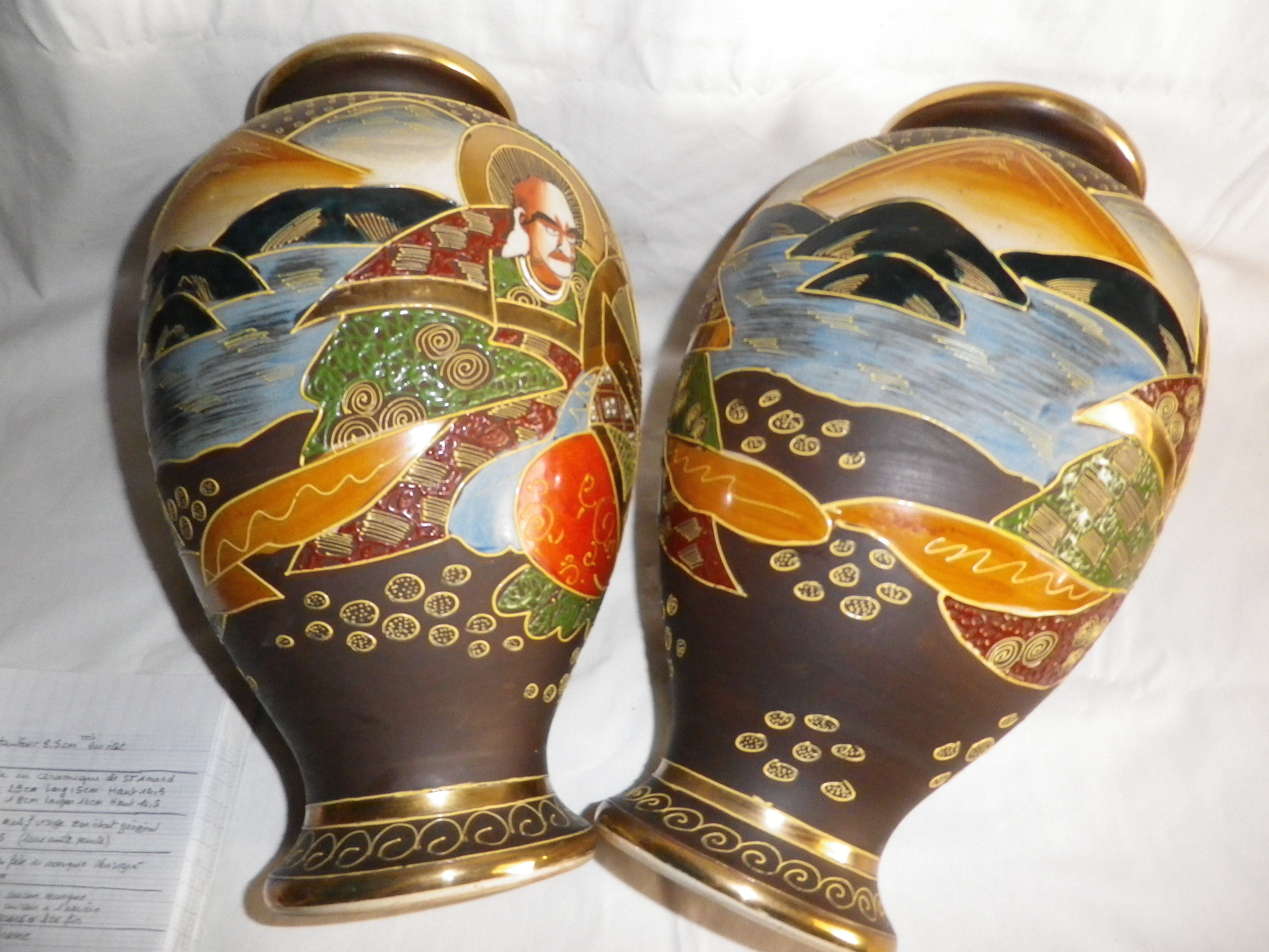 satsuma vase pair