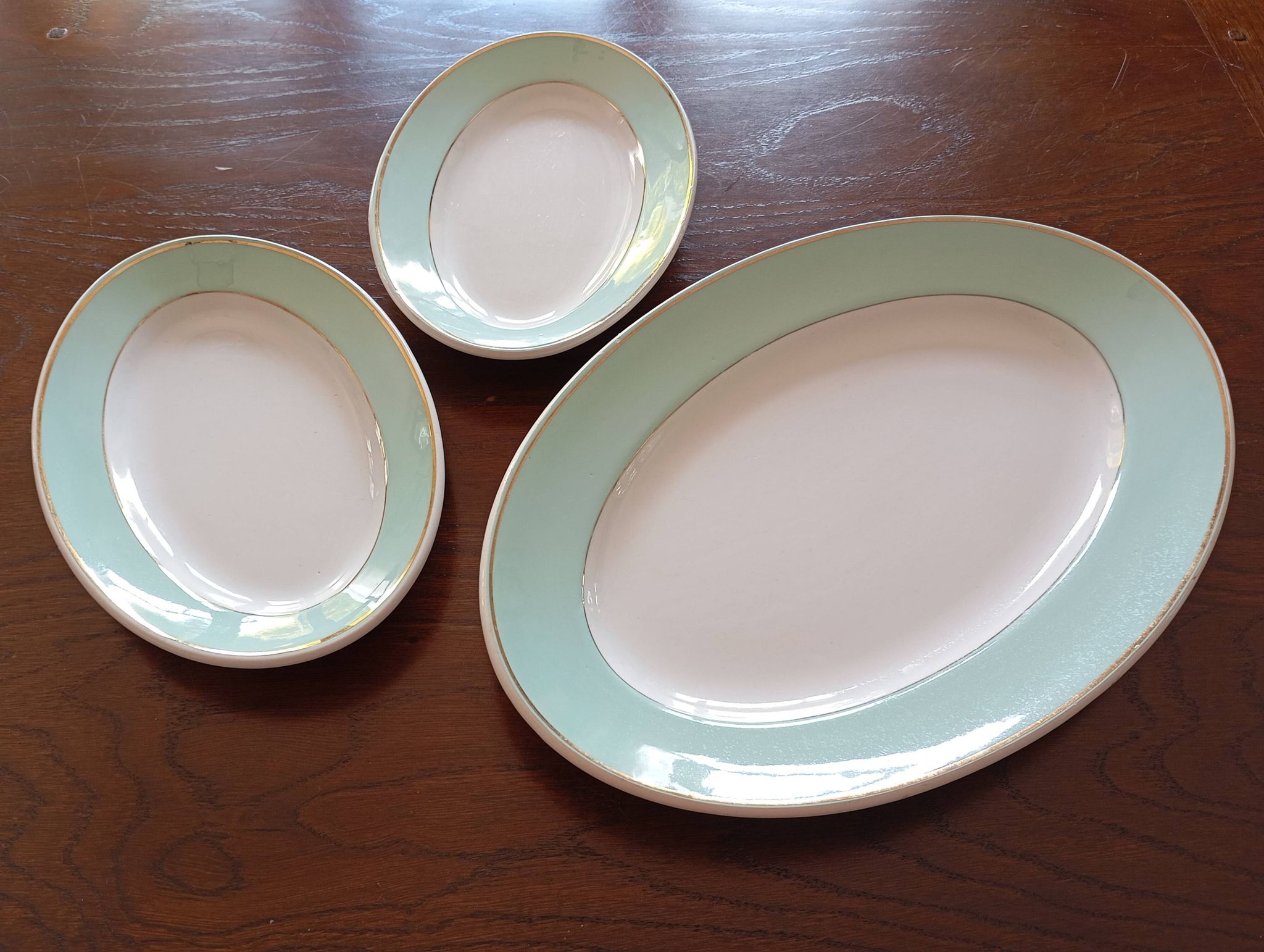 Plat ovale et raviers "Meudon" K&G Lunéville