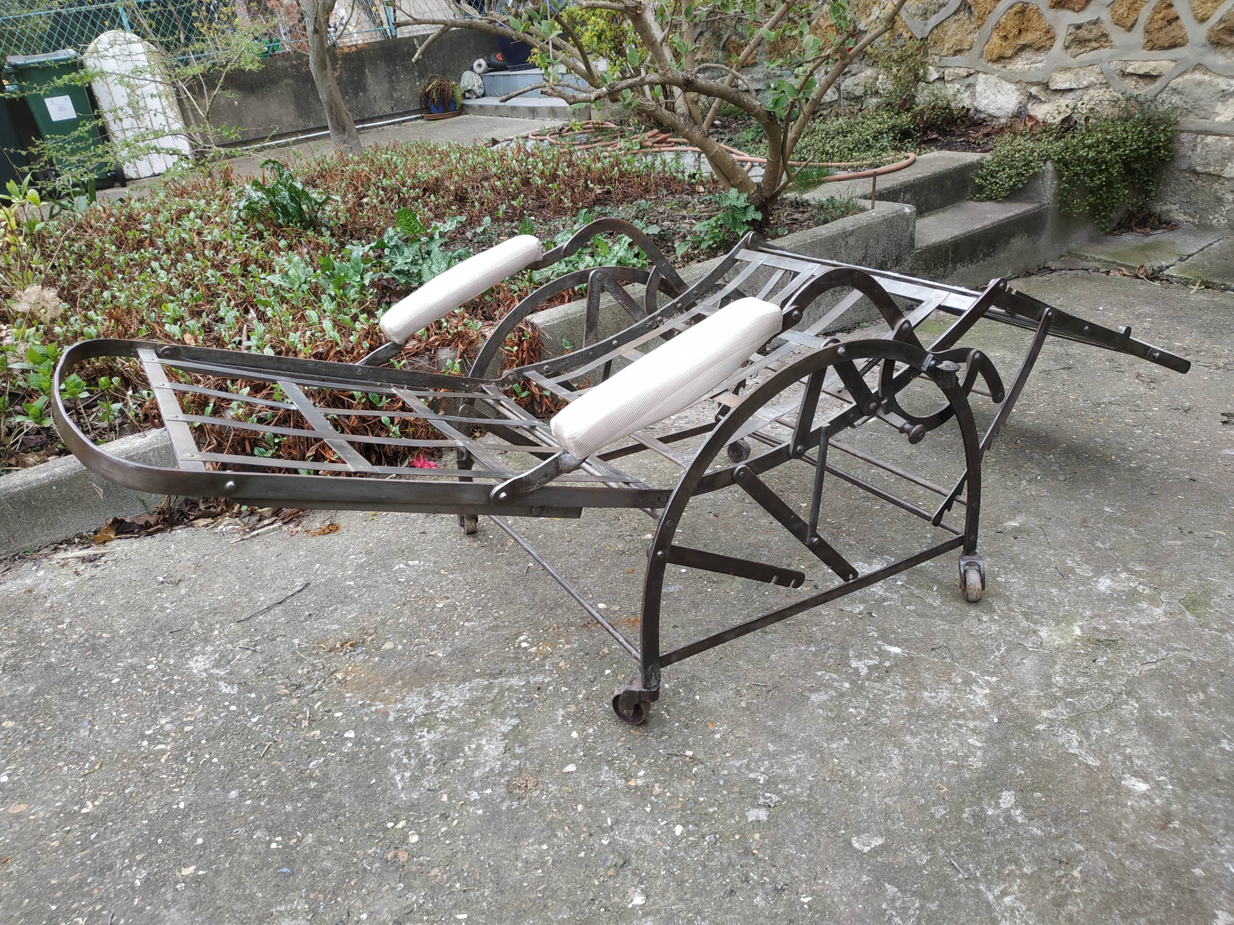 Wilson adjustable deck chair produced in 1871.