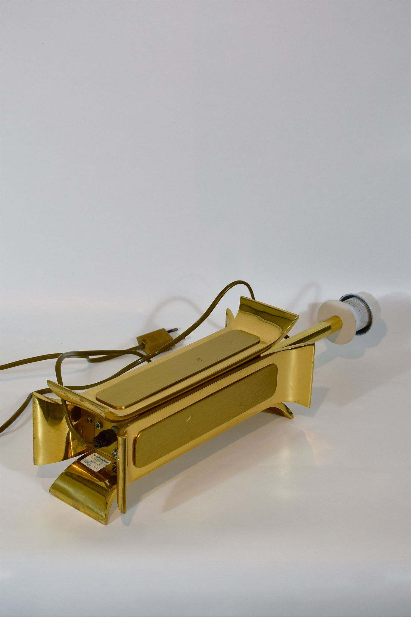 Lampe vintage en laiton massif design 1970 - 80