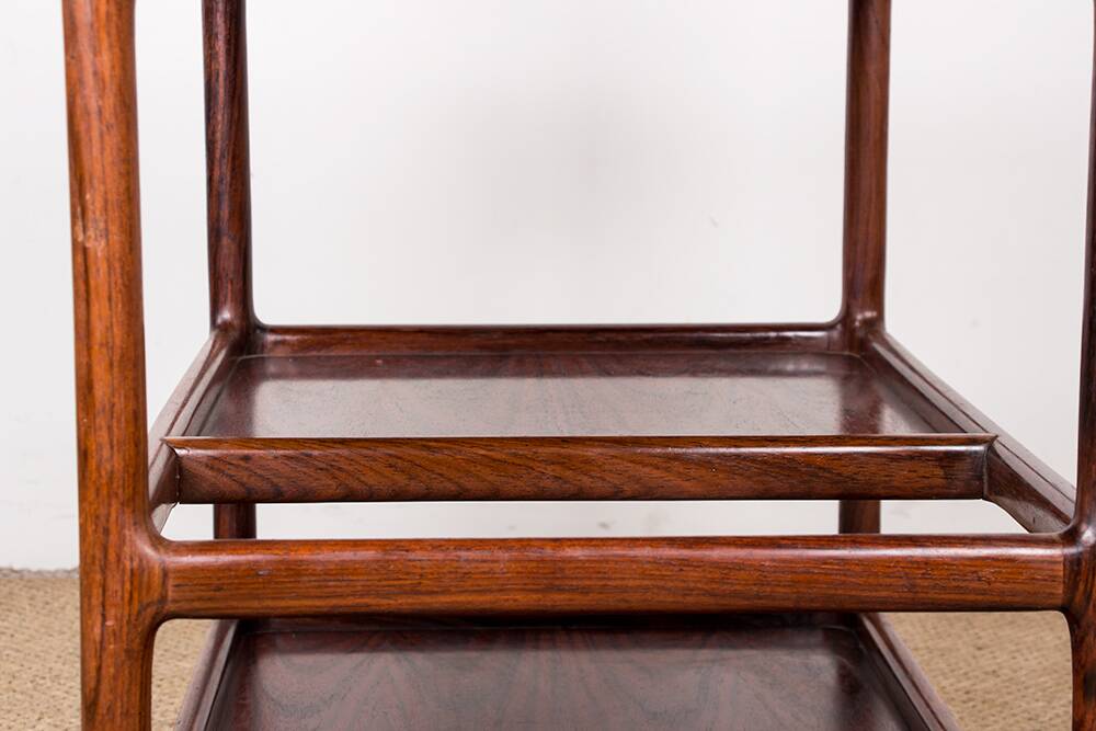 Danish Rosewood Serving Trolley, 3 Tier by Johannes Andersen for Silkeborg 196