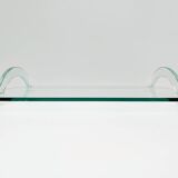 Transparent Glass Tray  Italy 1980s