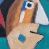 Roland Chanco (1924-2017), friend of Picasso - Oil on canvas, Funny bird