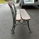 Old garden bench cast iron legs