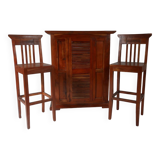 Small bar with two high chairs