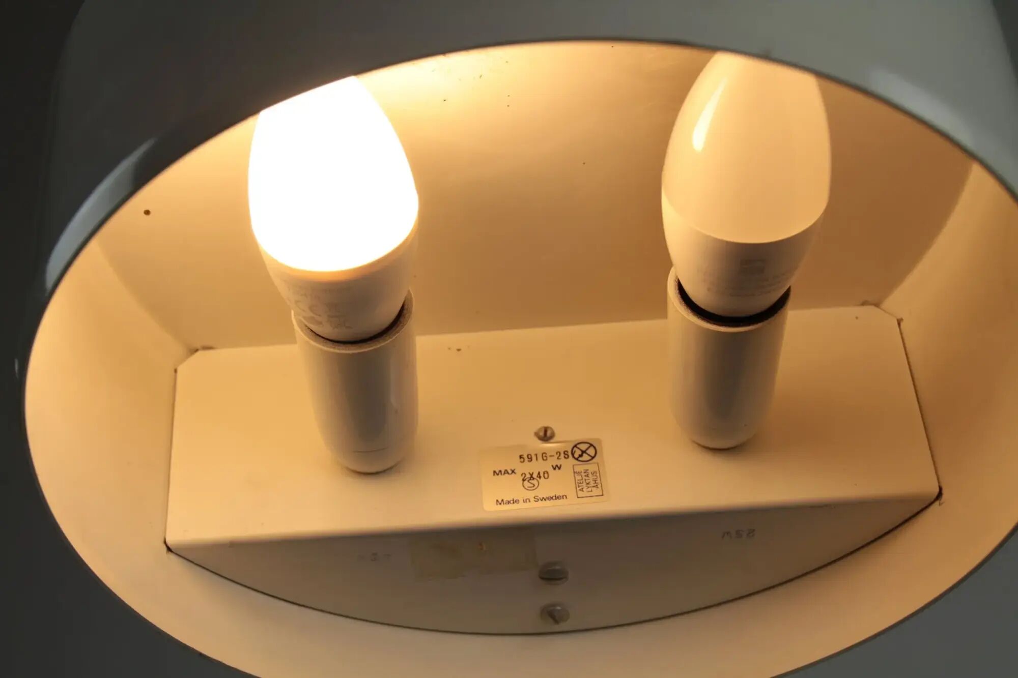 Floor lamp model 591G 2S/J “Simris/Olympia” by Anders Pehrson for Ateljé Lyktan, Sweden, 1960s