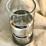Vase verre argent