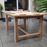 Farmhouse table with extension