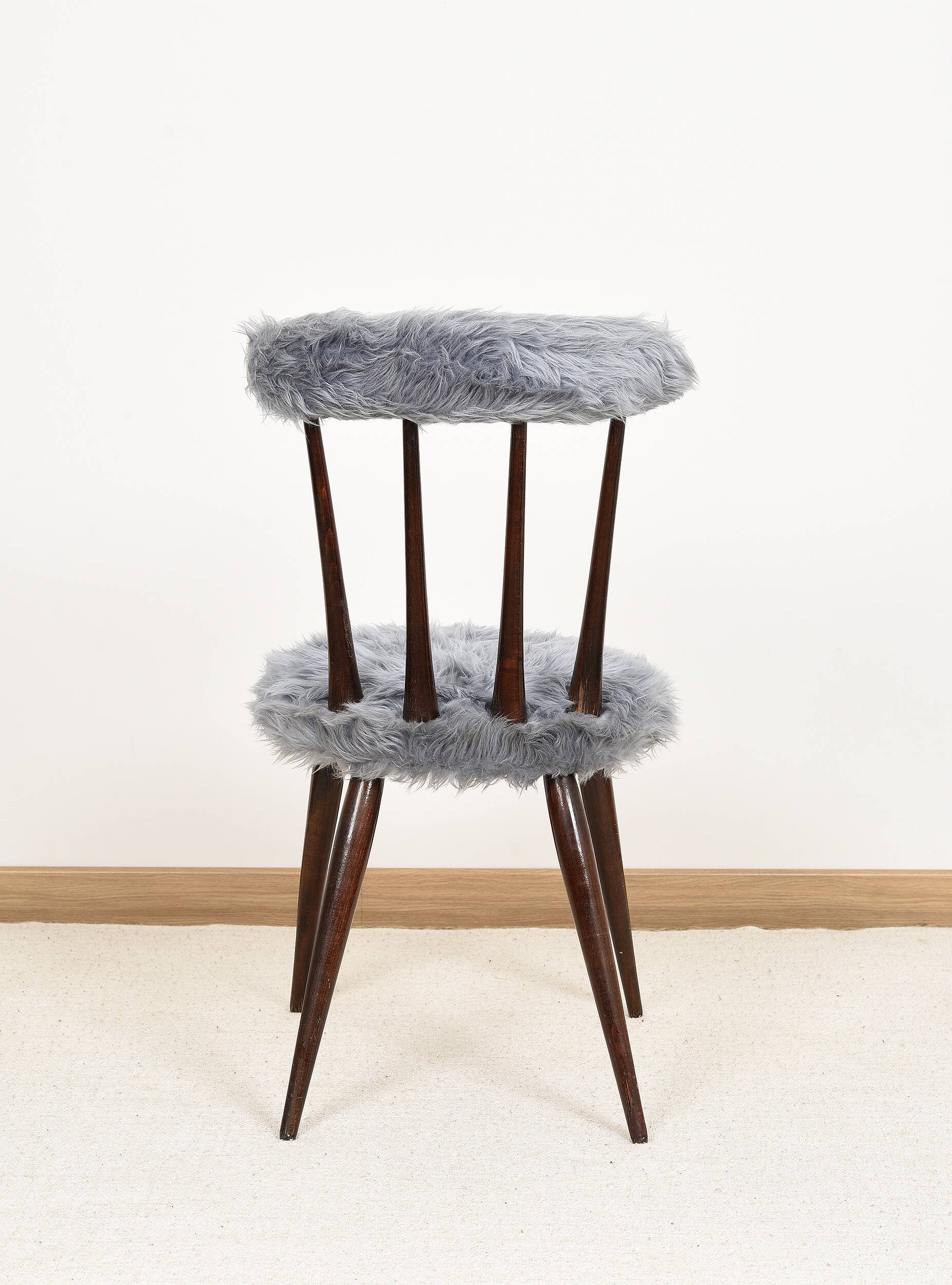 Blue Moumoute chair from the 60s.