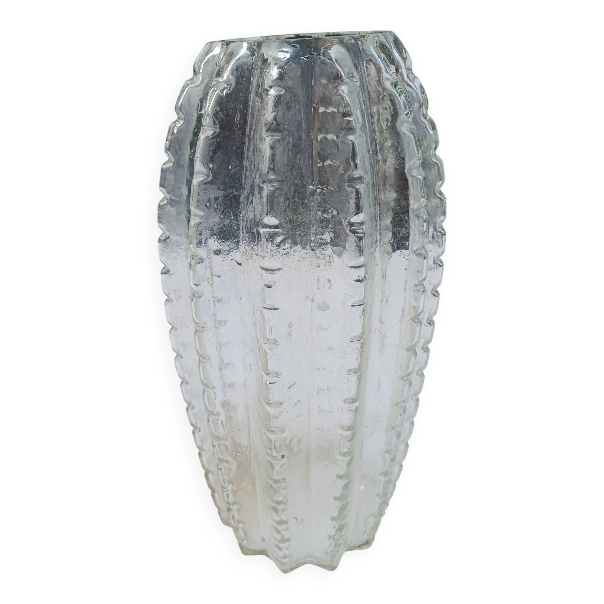 60s granite glass vase