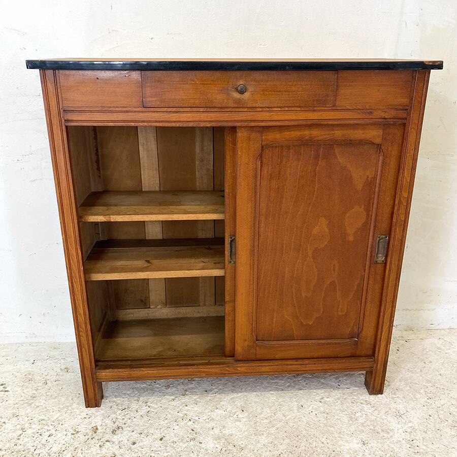 Parisian sideboard with vintage sliding doors 50's