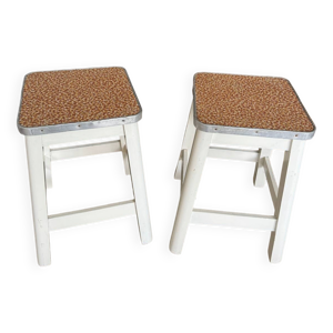 paire de tabourets bois