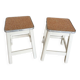 Pair of vintage wooden stools