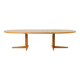 Danish extra large oak extension oval table attributed to Skovby, 1970s