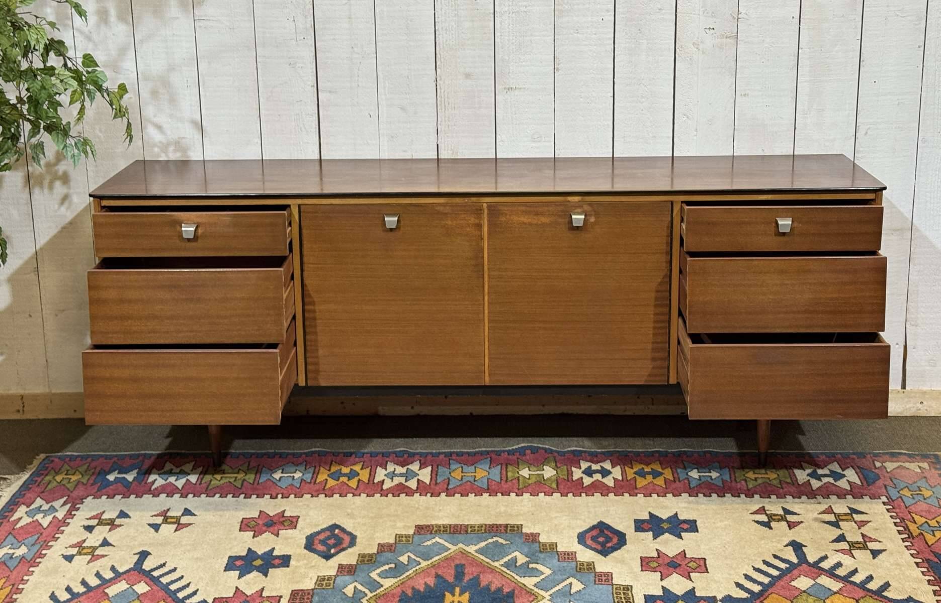 1970s English enfilade in mahogany