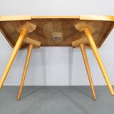 1960s Beech Coffee Table with Glass Top , Czechoslovakia