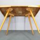 1960s Beech Coffee Table with Glass Top , Czechoslovakia