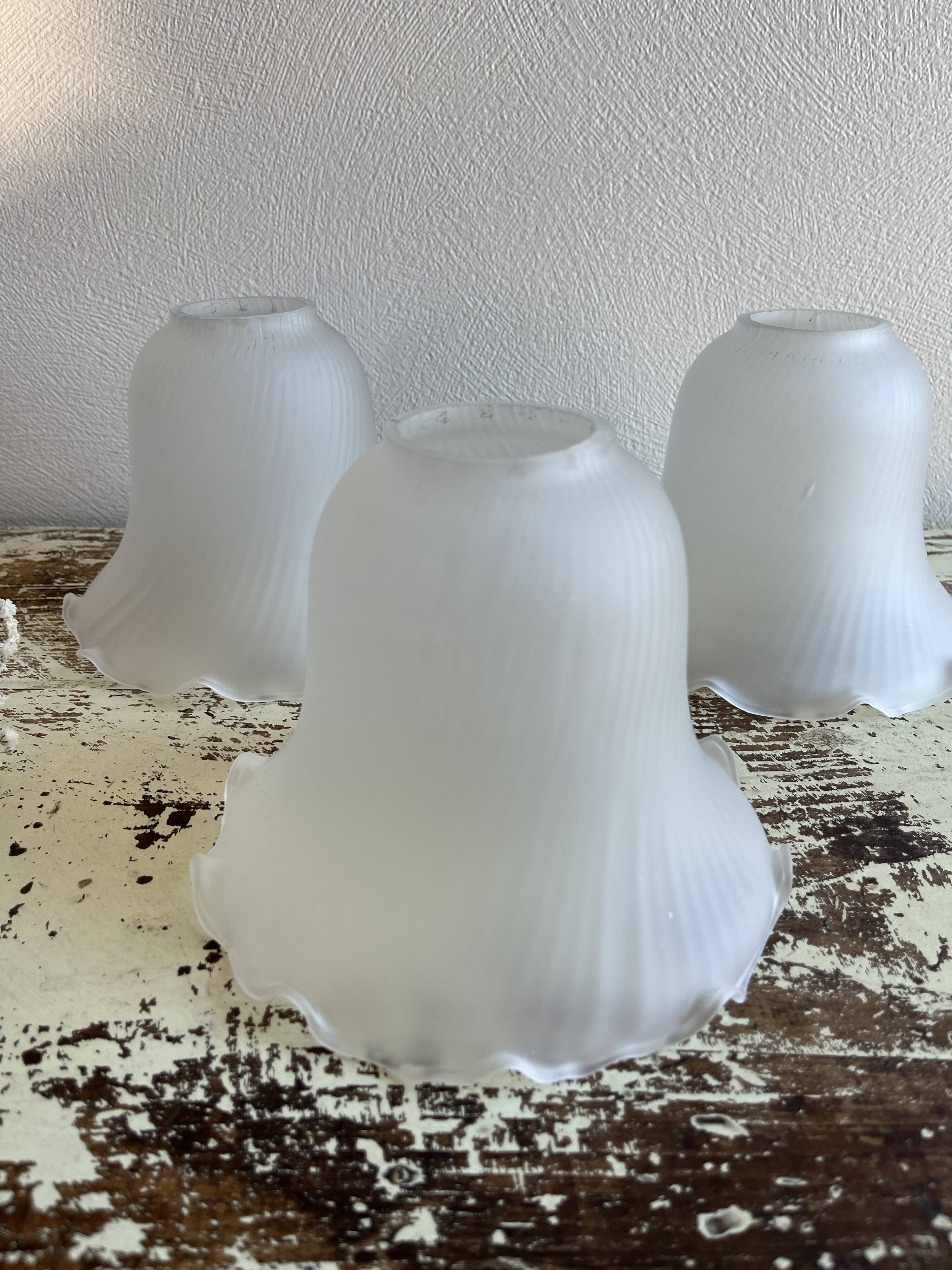 Old glass tulip globes