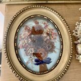 Frame vintage dried flowers