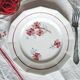 Mismatched antique earthenware dinner plates