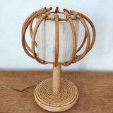 1960s rattan lamp or desk