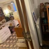 Pair of vintage wooden skis