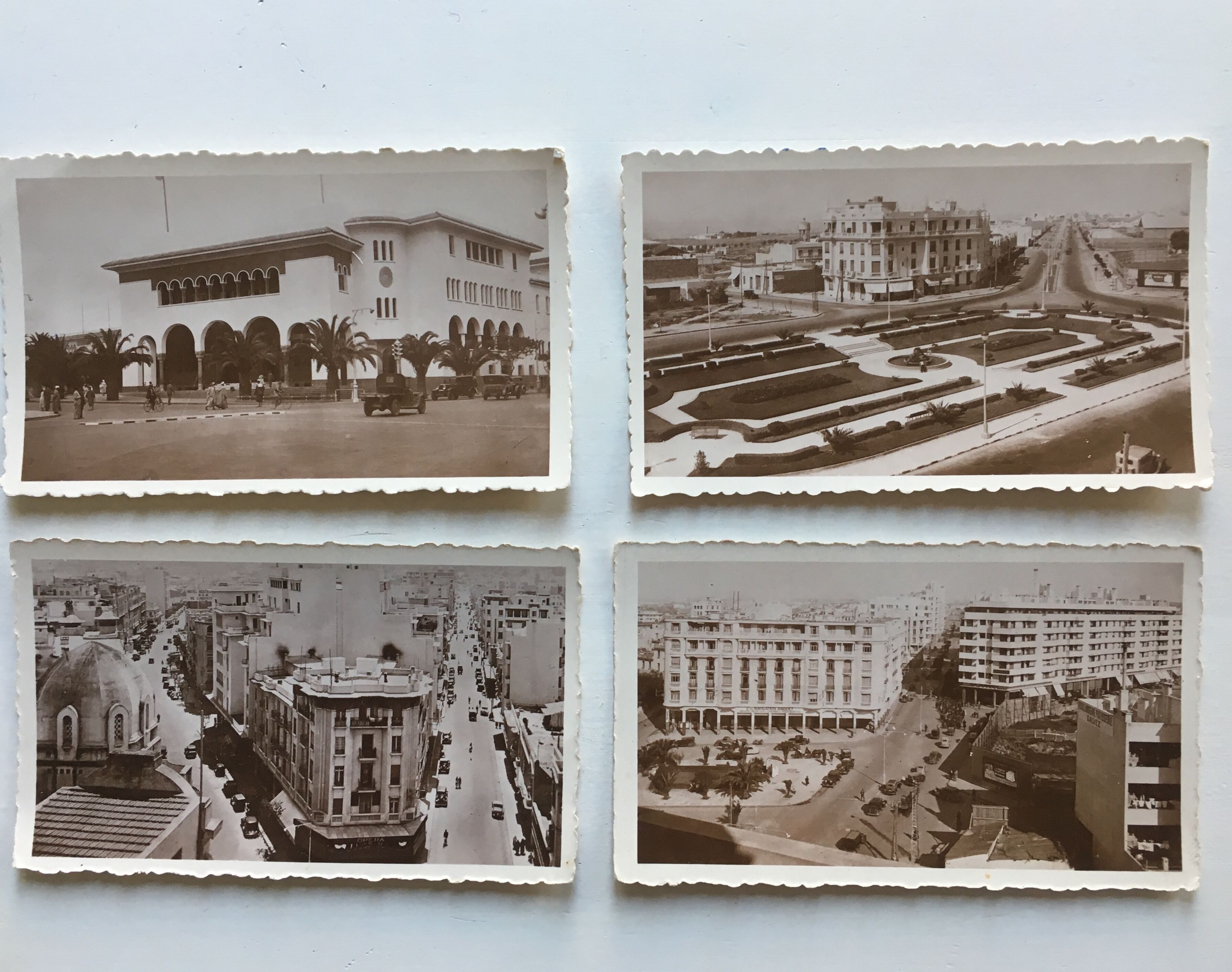 Set of 4 silver photos Casablanca 30s