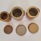 Set of 3 pots with sandstone lids