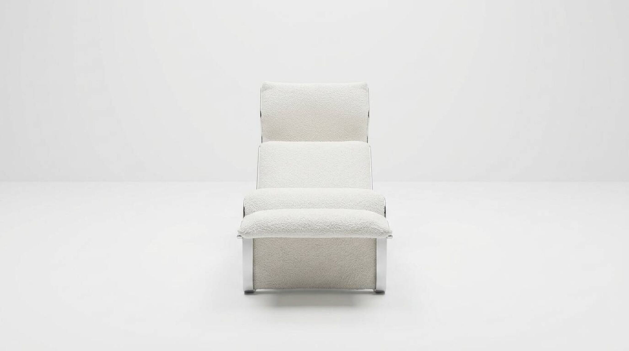 "Lysmasken" chaise longue in aluminium and canvas, designed by Eric Sigfrid Persson, 1970s.